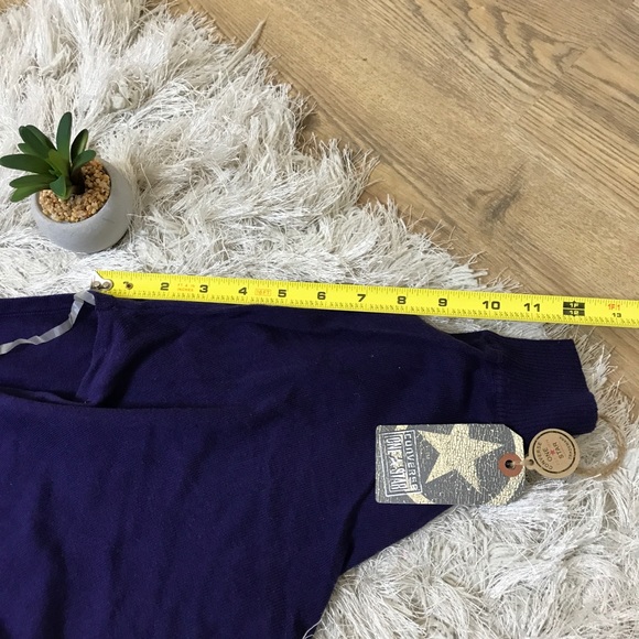 Converse One Star Purple Short Sleeve Batwing Top - Picture 7 of 8